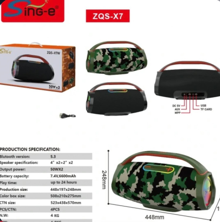 اسپیکر قابل حمل ZQS-X7 برند sing-e