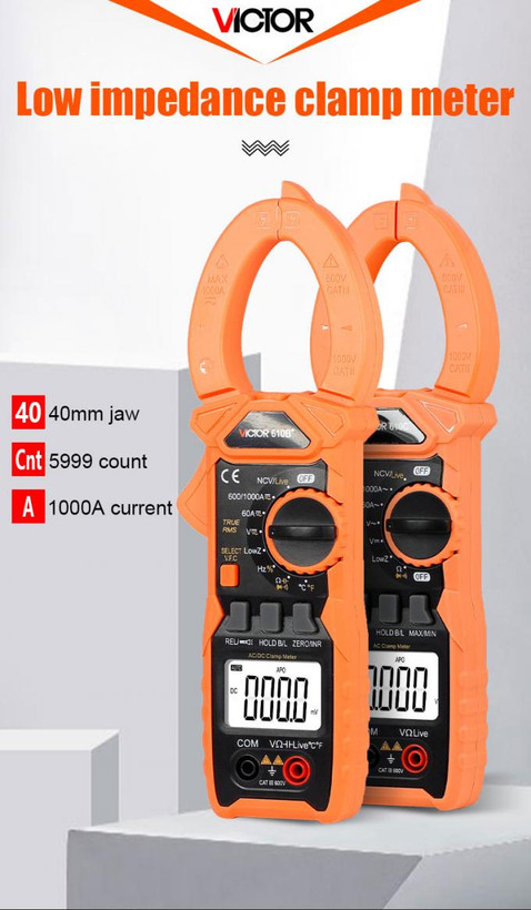 مولتی متر کلمپ Victor 610B Plus